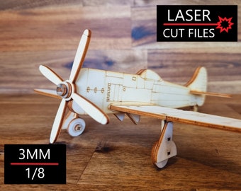 Hawker Tempest laser cut plane       dxf ai svg digital files for laser cutting model aircraft hobby vector laser cut wooden airplane