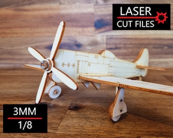 Hawker Tempest laser cut plane       dxf ai svg digital files for laser cutting model aircraft hobby vector laser cut wooden airplane