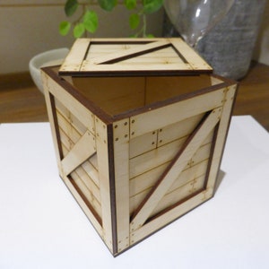 Versandkiste Laserschnitt digitale Dateien für das Laserschneiden Hobby Vektorgrafik Laserschnitt Geschenkbox aus Holz