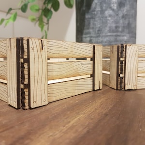 File digitali tagliati al laser per la cassa della frutta per hobby di taglio laser scatola regalo in legno tagliata al laser vettore regalo glowforge