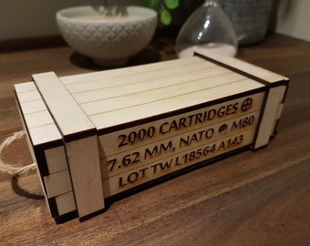 ammo crate gift box cnc laser cutting digital vectors box dxf ai svg