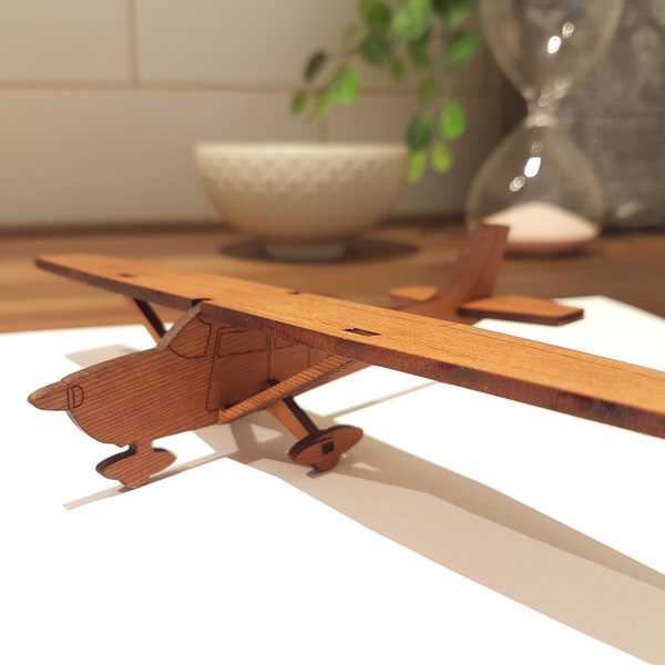 Cessna 172 laser cut plane dxf ai svg digital files for laser cutting model aircraft hobby vector laser cut wooden airplane