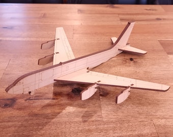 KC135 JET laser cut plane dxf ai svg digital files for laser cutting model aircraft hobby vector laser cut wooden airplane
