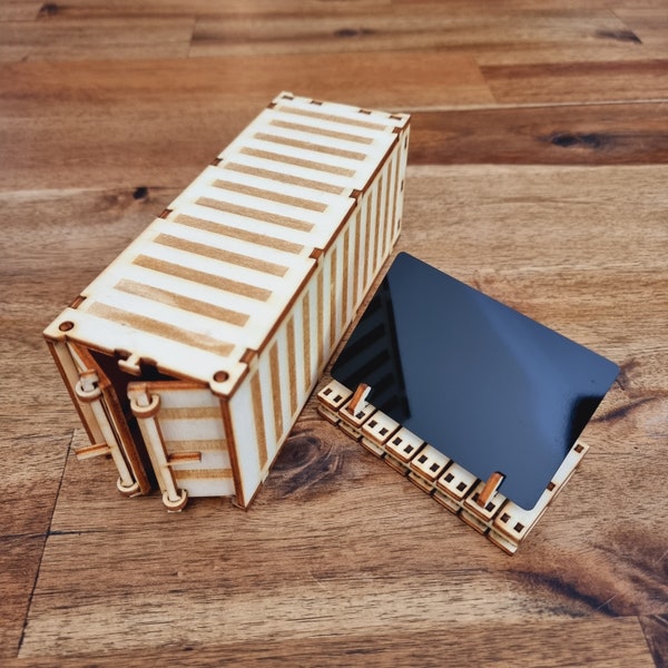 Shipping Container laser cut digital files for laser cutting hobby vector laser cut wooden gift box present