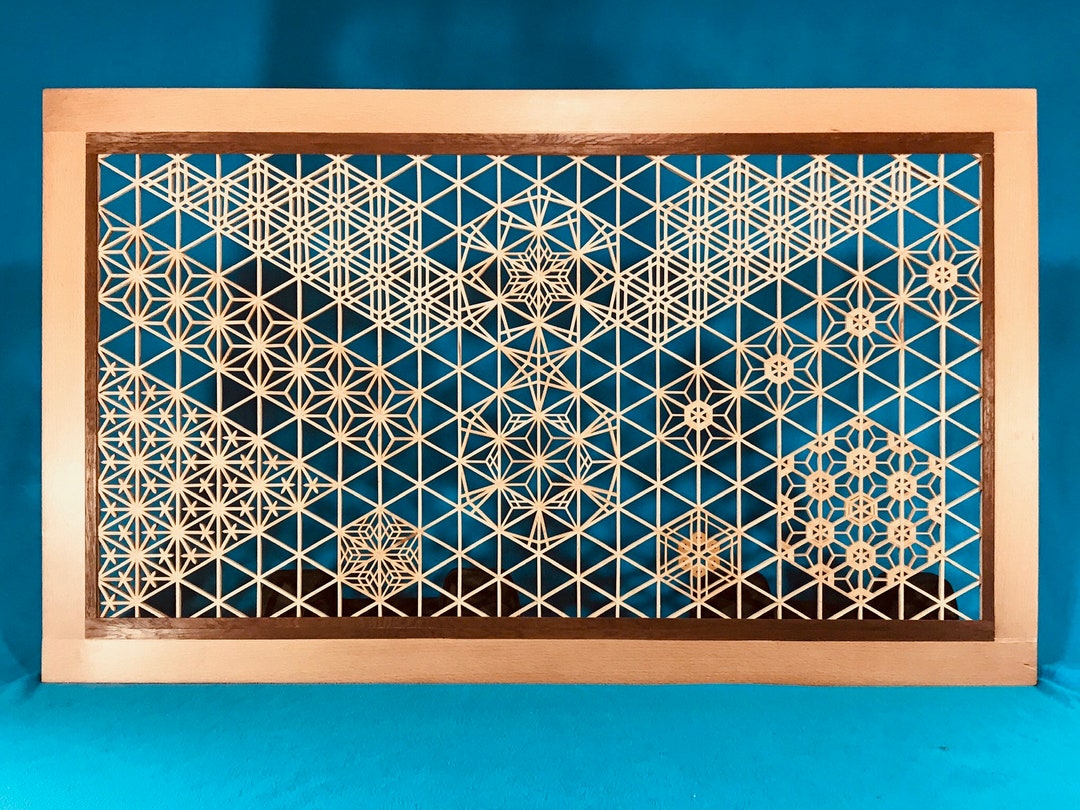 豪華 963 Pieces Kumiko Woodworking - Etsy ライト・ランタン
