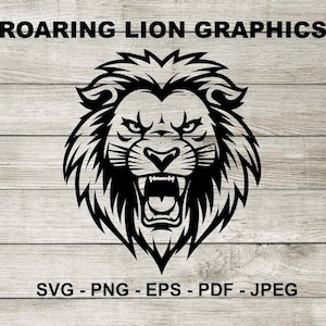 吠えるライオン、大きな猫、SVG、PNG、EPS、クリカット。プロッター。ビニール カッター グラフィック。
