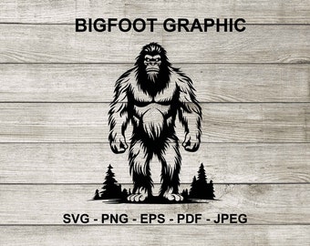 ビッグフット、サスカッチのグラフィック、svg、png、eps、cricut
