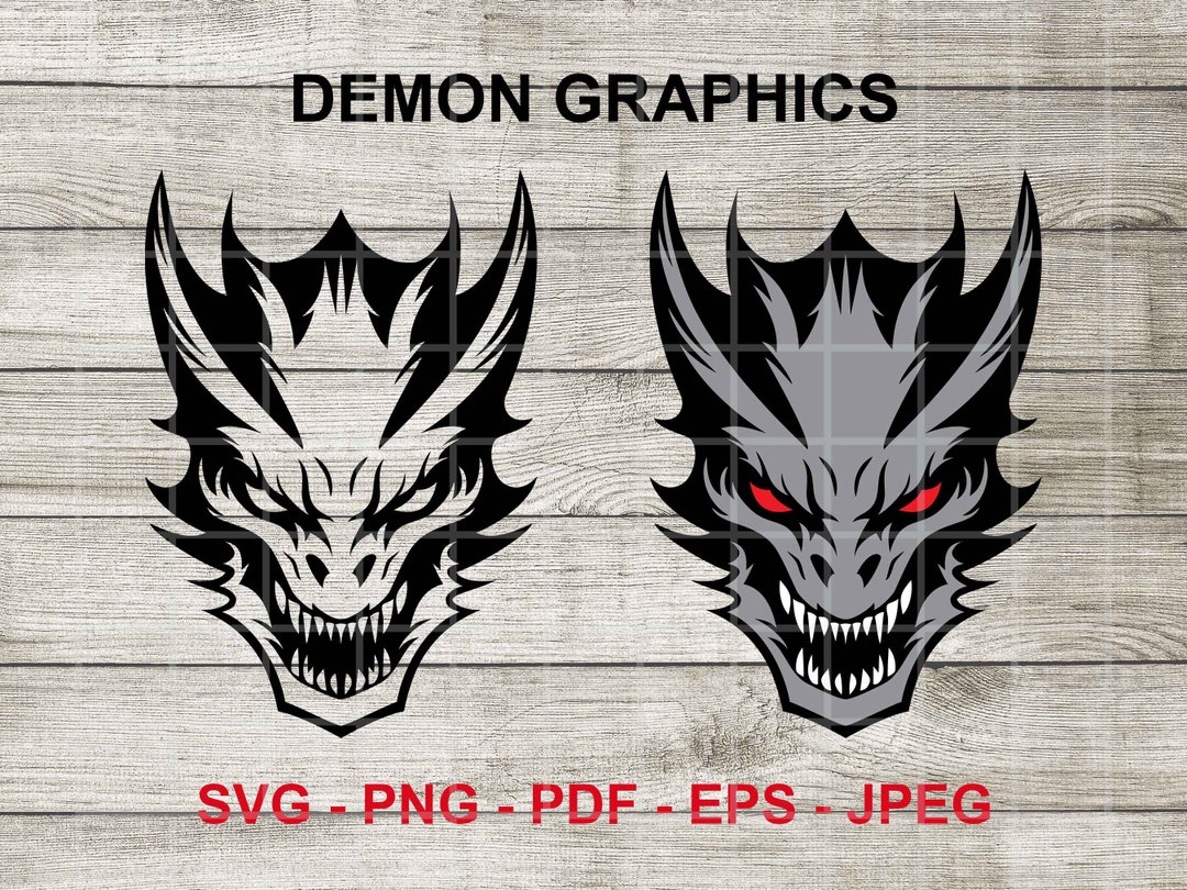 Demon Devil Logo Premium Graphics Svg Png Cricut - Etsy