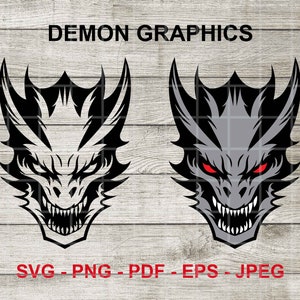 Demon, Devil Logo, Premium Graphics, svg, png, Cricut, Plotter, Vinyl Cutter