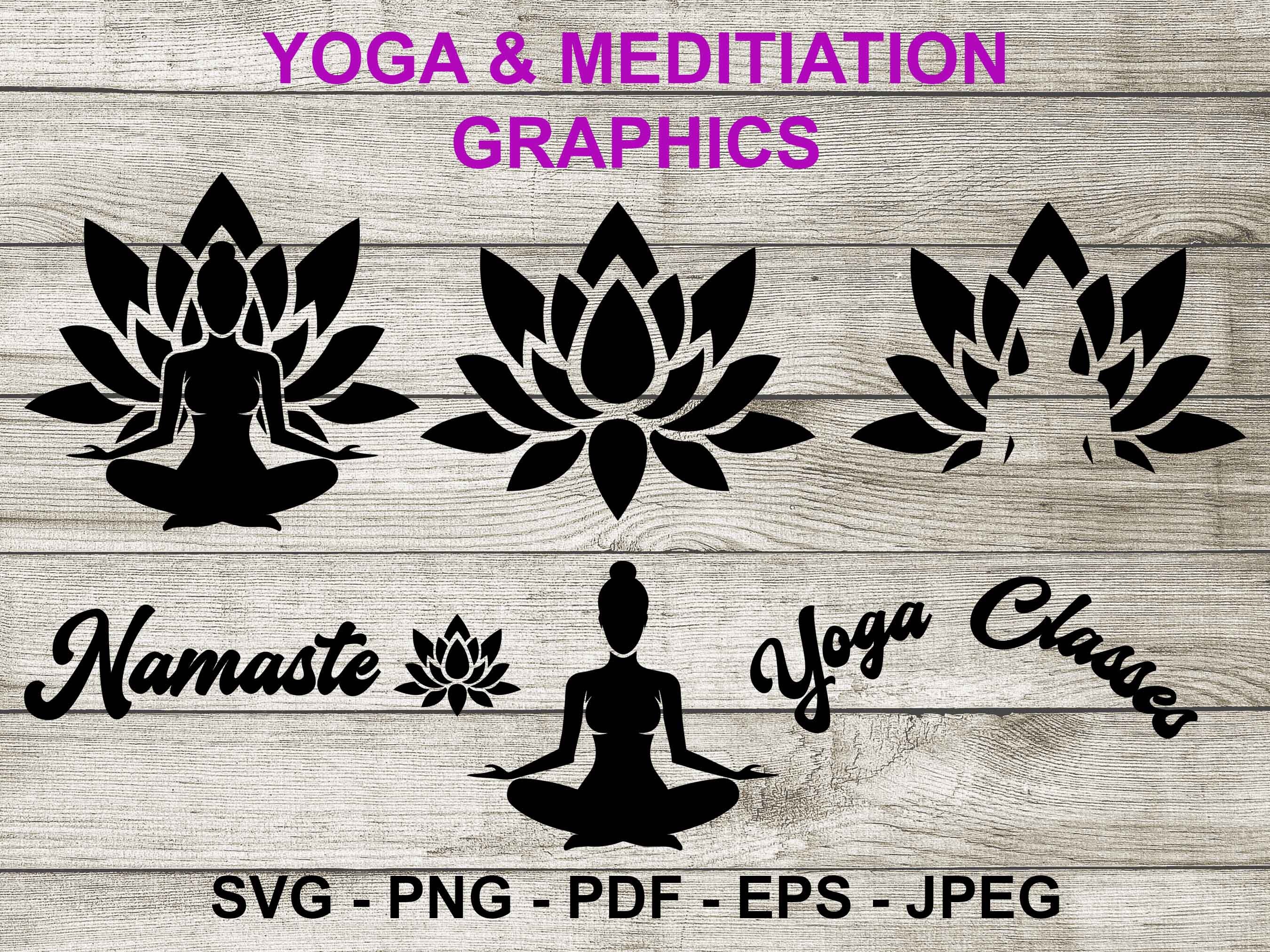 Yoga Lotus Flower Graphic