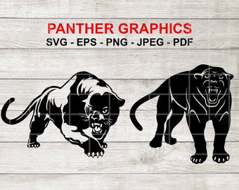 Black Panther, Jaguar, SVG, PNG, EPS, Cricut. Plotter. Vinyl Cutter Graphic.