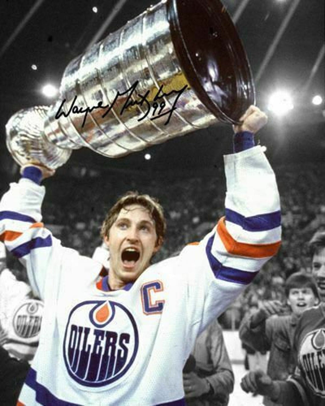 Wayne Gretzky Edmonton Oilers Stanley Cup Champions Signed Etsy