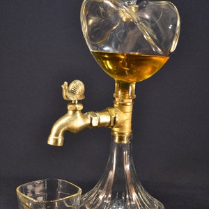 Handmade Liquor Dispenser: Steampunk Bar Decor, Bachelor Party Gift
