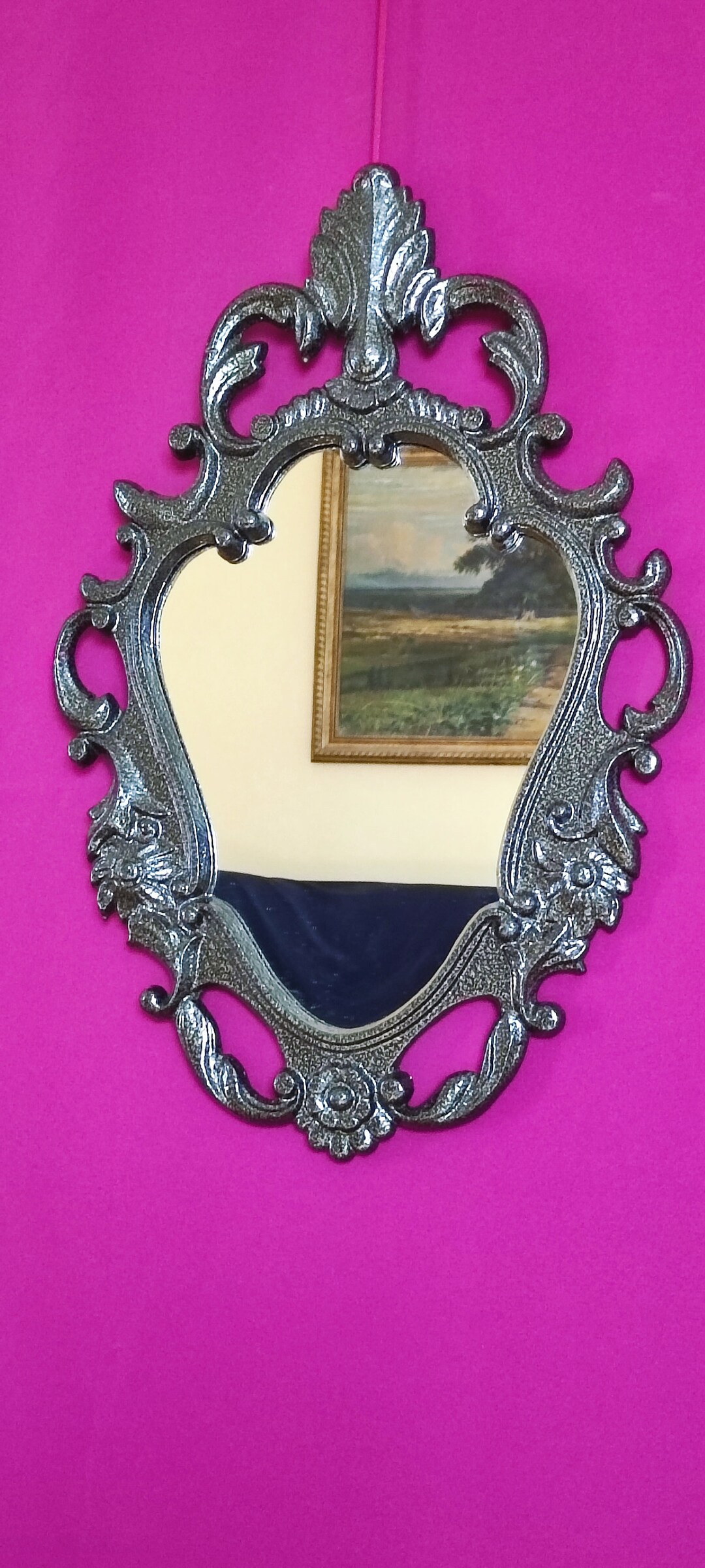 Metal Mirror Frame Gothic Style Mirror With Metal Frame Etsy