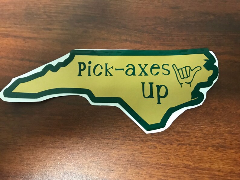 UNC Charlotte Vinyl Car Decal/ Sticker with norm pick axe Etsy