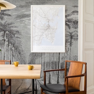 Carta da parati con alberi tropicali, carta da parati murale, stacca e attacca, autoadesiva, rivestimento murale di Bella Stampa Studio