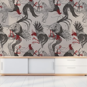 Feanne Sabong Cream Wallpaper, Wall Mural, Peel and Stick, Self Adhesive, Wall Covering by Bella Stampa Studio
