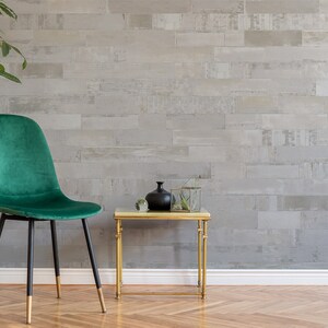 Whitewash houten plank behangmuurschildering: Peel and Stick wandbekleding afbeelding 3