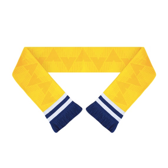 Leeds United Retro Football Scarf 1989 1992 Away Shirt Etsy