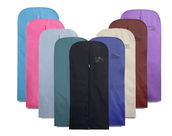 Bolsa de ropa con funda para traje de 54 ", bolsas de almacenamiento de ropa con cremallera de viaje transpirables