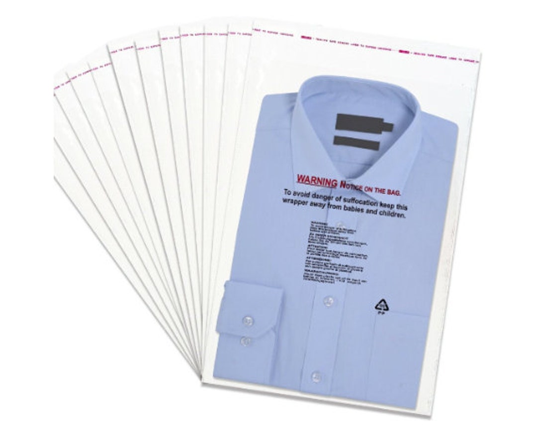 Clear Cellophane Garment Cello Bags Display Self Adhesive Peel Seal