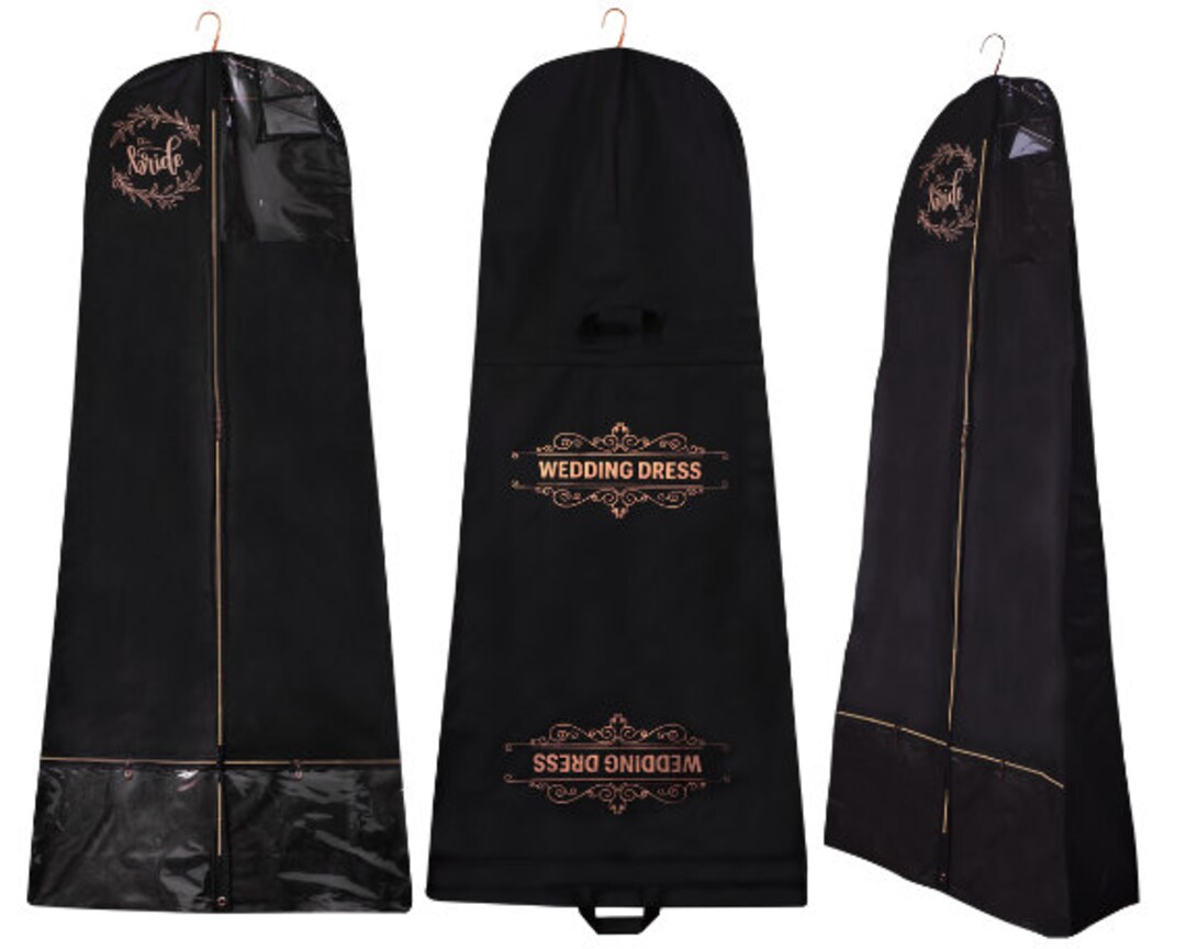 Black 72 Wedding Dress Bag With 10 Gusset Spacious Bridal Garment