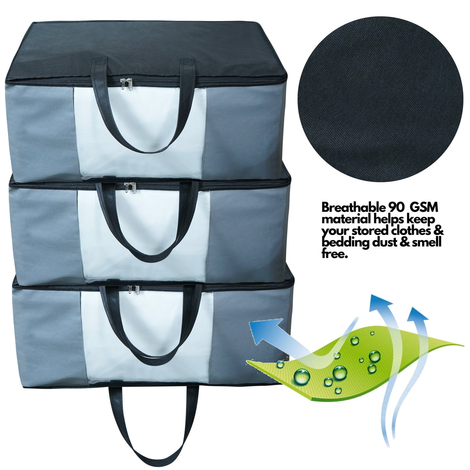 Breathable Duvet Bedding Clothing Storage Under bed Bag Single Etsy