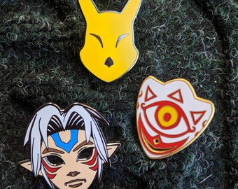 Majora's Mask | Keaton, Truth, & Fierce Deity | Enamel Pin