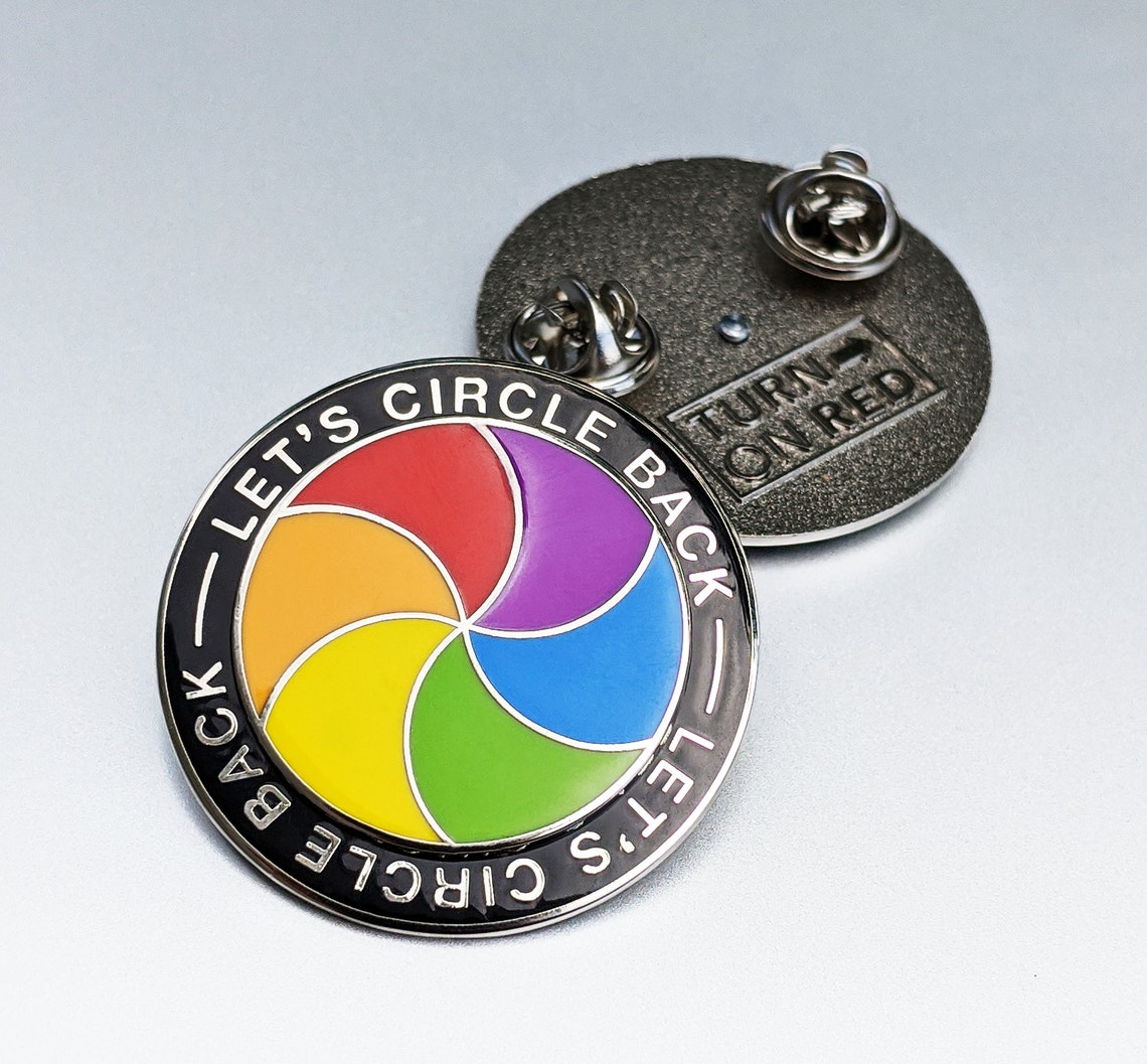 Let's Circle Back Spinning Enamel Pin Etsy