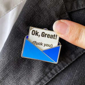 ok great / f*ck you | Sliding Enamel Pin