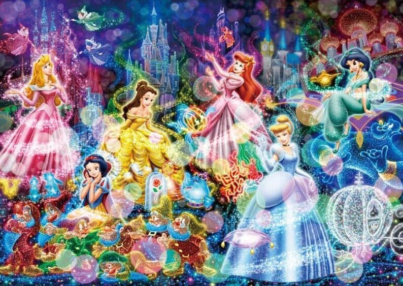 5D Diamond Painting Disney Princess Mosaic Crafts Kit Mosaic Etsy