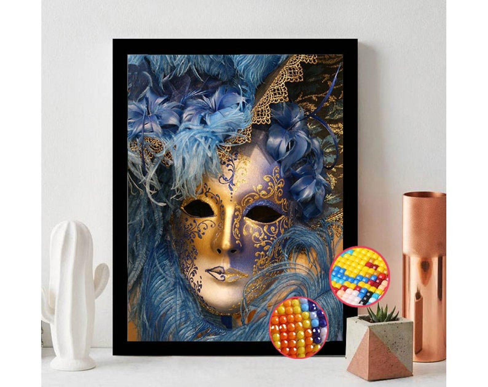 5D DIY Diamond Painting Mask Beauty Full Square/Roun Drill Etsy