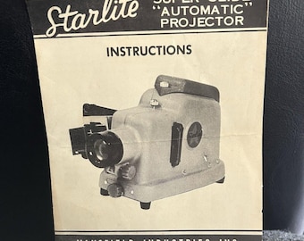Starlite Super Slide Automatic Projector Owner's Manual Mansfield Industries Inc