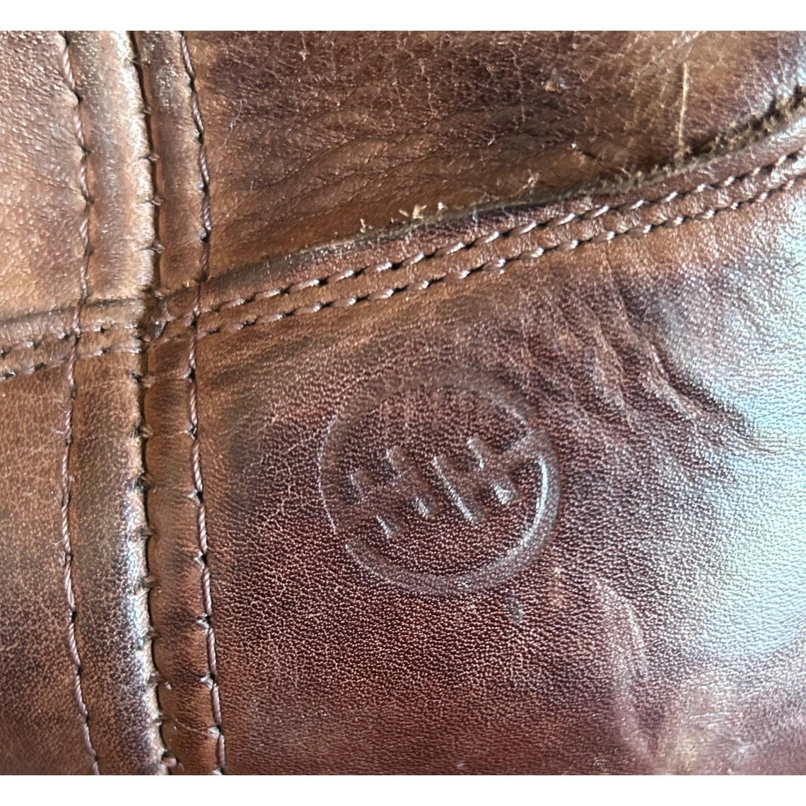 Cowboy Western Work Boots Leather Men's 8.5 D Brown Americana Double-H DH2511, photo 3 of 5