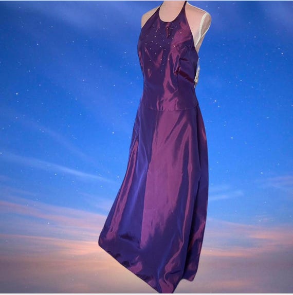 jessica mcclintock purple dress Prom 1980s hip measurements have already been doubled for your convenience 90s Jessic McClintock for Gunne