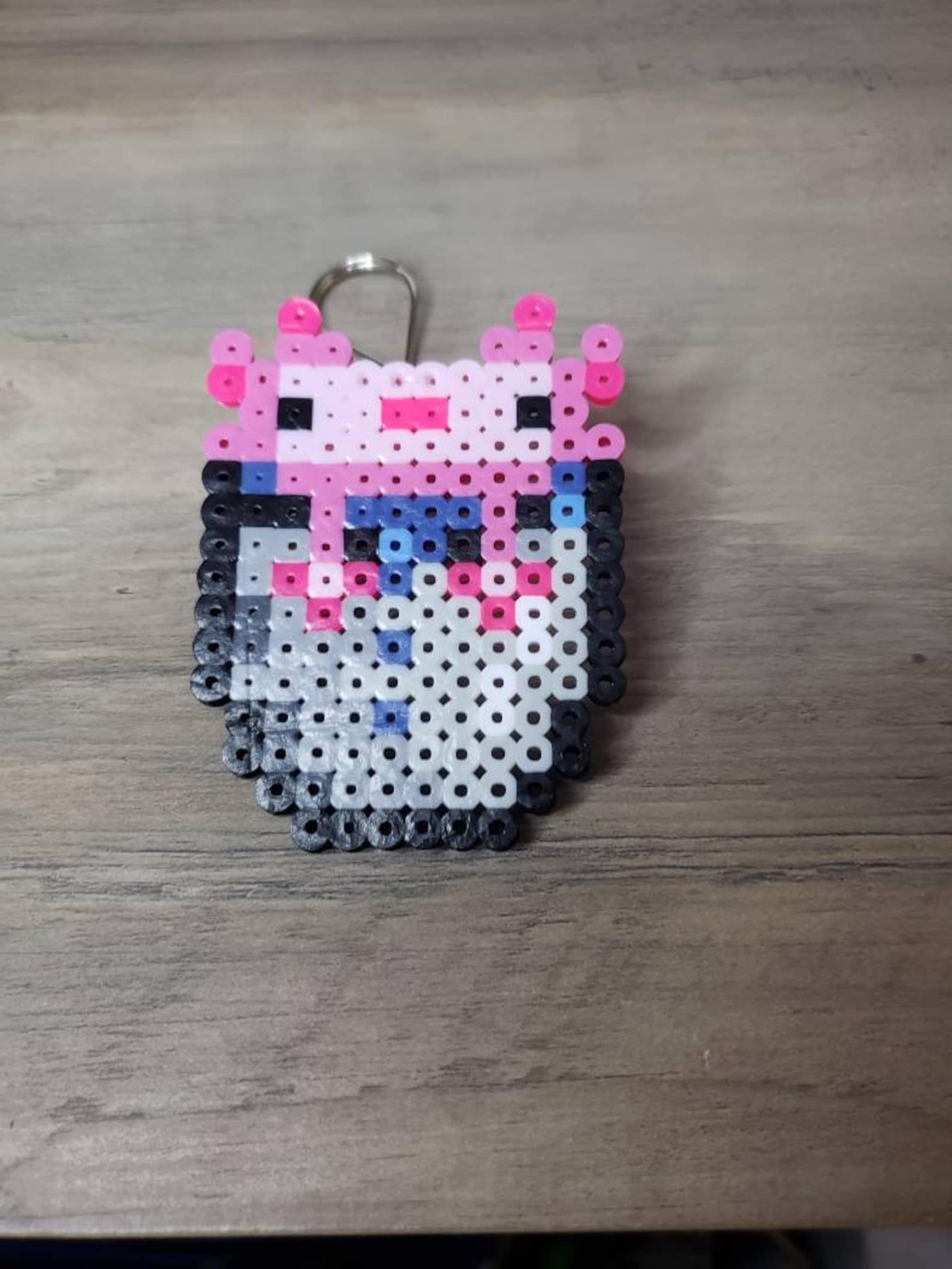 Minecraft Inspired Axolotl Bucket Perler Bead Keychains Etsy Australia