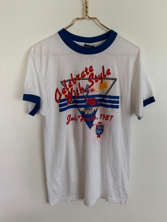 Vintage 80s ringer tee