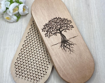 Sadhu Nail Board for Meditation & Pain Relief | Wooden Acupressure Spike Board for Mindfulness, Balance, Yoga and Stress Relief, Nail Board
