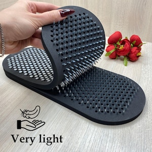 Flexible Sadhu Nail Board for Meditation, 10mm Galvanized Nails, Meditation Tool, Yoga Gift, Acupressure Mat, Sadhu Board Elastic