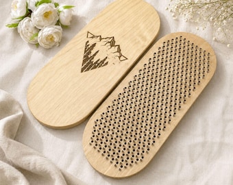 Inexpensive sadhu board, Custom yoga gifts, Meditation gift, Wooden Sadhu Board with nails for foot massage, Yoga women gifts, Budget gift