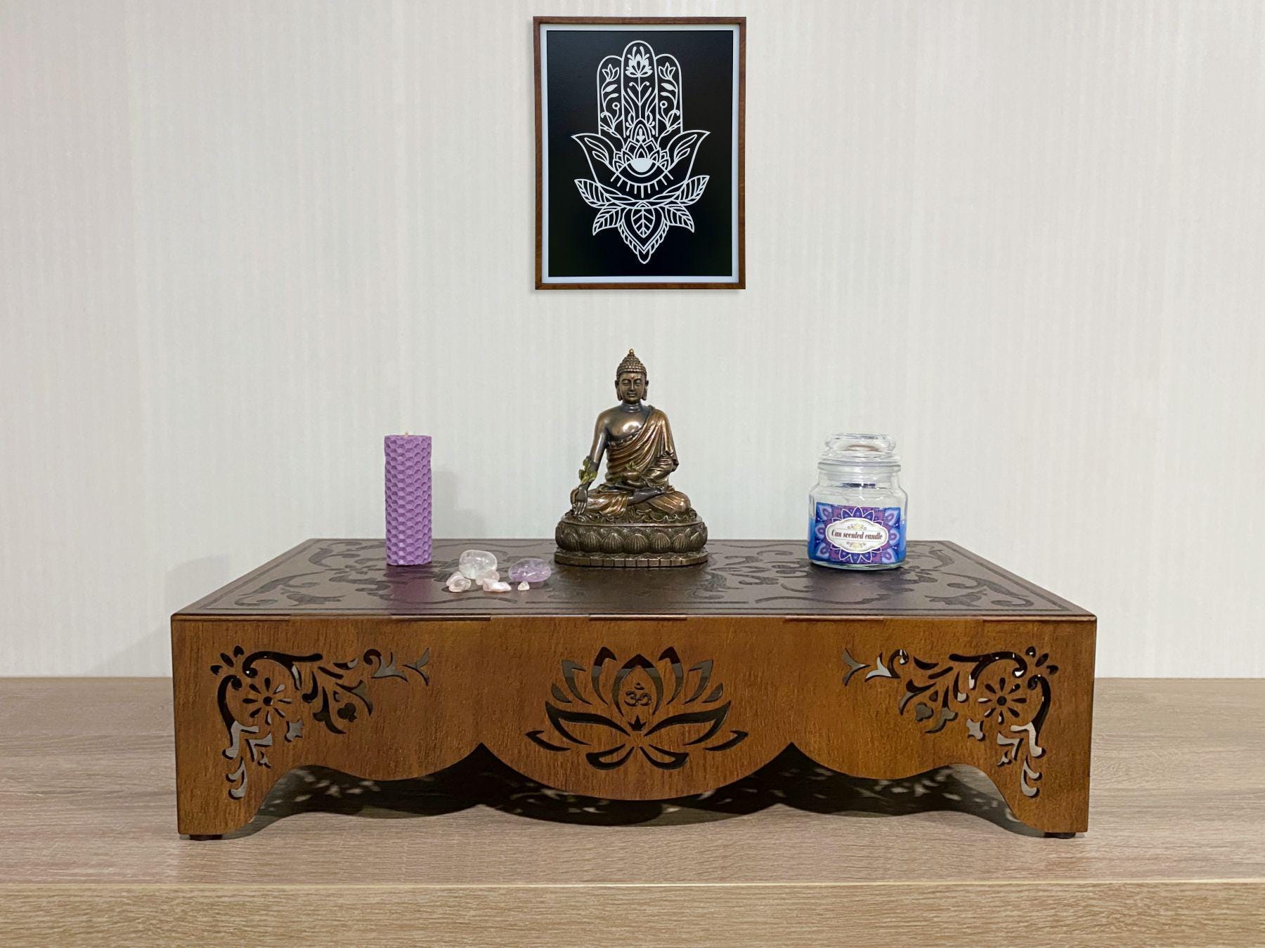 Home Temple Table アンティーク 中国風 黒檀 木製 コンソールテーブル 