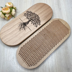 Inexpensive sadhu board, Custom yoga gifts, Meditation gift, Wooden Sadhu Board with nails for foot massage, Yoga women gifts, Budget gift image 2