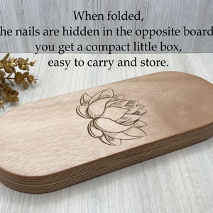 Inexpensive sadhu board, Custom yoga gifts, Meditation gift, Wooden Sadhu Board with nails for foot massage, Yoga women gifts, Budget gift 画像 3