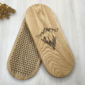 Wooden Sadhu Board with nails for foot massage, Meditation gift, Yoga gifts, Sadhu brett, Sadhu nail boards for feet, Nagelbrett for yogi
