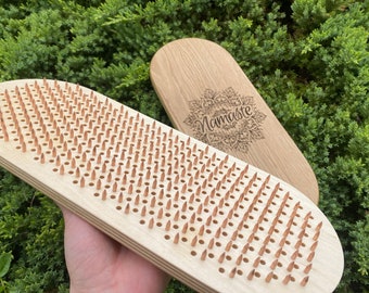 Budget gift, Custom yoga gifts, Inexpensive sadhu board, Meditation gift, Wooden Sadhu Board with nails for foot massage, Personalized gift