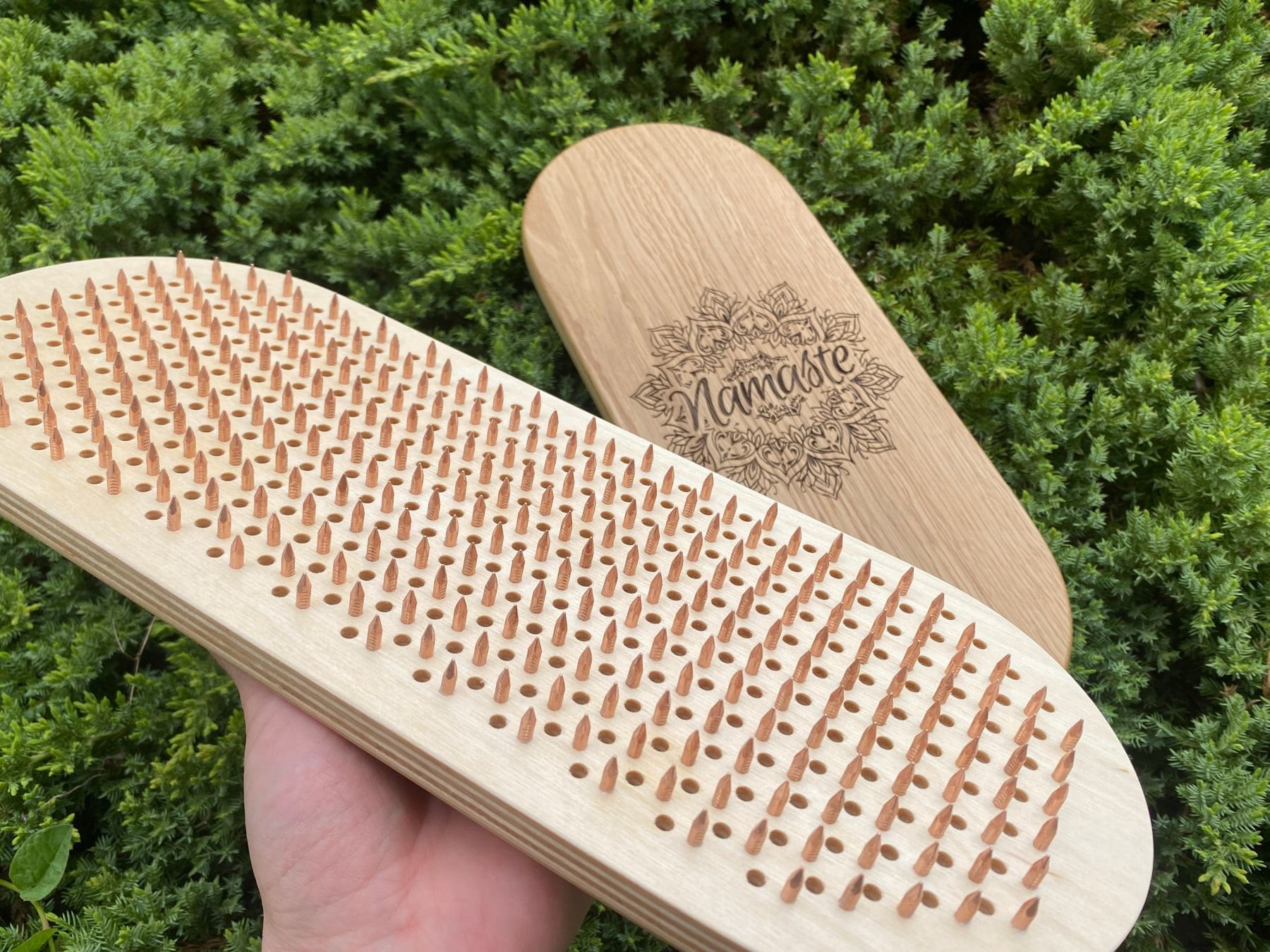 Budget gift, Custom yoga gifts, Inexpensive sadhu board, Meditation gift, Wooden Sadhu Board with nails for foot massage, Personalized gift