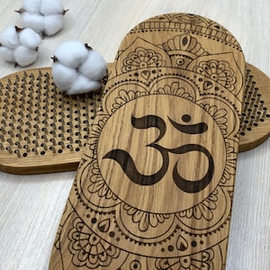 Wooden Sadhu Board with nails for foot massage, Sadhu Brett, Board With Nails, Meditation Tools, Gift for Yogi, Personalized gift