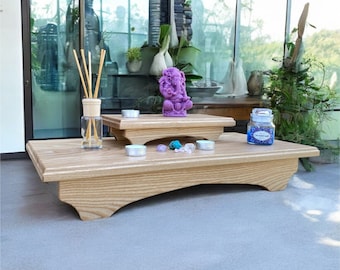 Meditatietafel, meditatieschrijn, gebedstafel, meditatiealtaar, theetafel, boeddhistisch altaar, Japanse tafel, pujatafel
