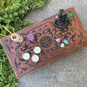 Small table, Meditation table, Prayer table, Meditation altar, Tea table, Buddhist altar, Japanese table, Yoga, Wood table, Spiritual image 5