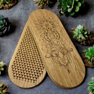Wooden Sadhu Board with nails for foot massage, Sadhu Brett, Board With Nails, Meditation Tools, Gift for Yogi, Meditation gift